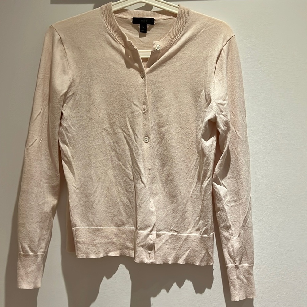 J. Crew Pale Pink Cardigan
